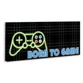 thumbnail image 2 of Stupell Industries Contemporary Born To Game Neon Canvas Art, 48 x 20, by Kim Allen, 2 of 8