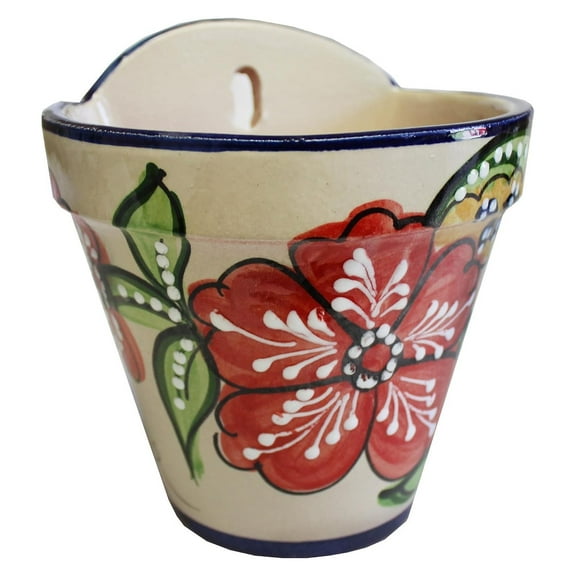 Spanish Wall Planter, Flower Pot, Planter, Wall Pocket 5.5""D