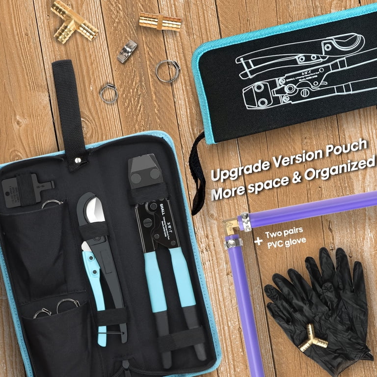 SHALL Pex Crimping Clamp Tool Kit with Hose Cutter & 30 Clamps photo 4