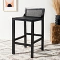 thumbnail image 2 of SAFAVIEH Saito Square Low Back Counter Stool, Black, 2 of 13