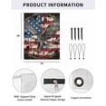 thumbnail image 2 of 4th of July RV Awning Sun Shade Screen 9'X7' Bald Eagle Mesh Sunscreen Retro American Flag Graffiti Awning Shade Screen with Zipper UV Blocker Completed Kits Outdoor Canopy for RV Motorhome Camper, 2 of 7