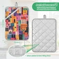 thumbnail image 6 of Yayeee Pot Holders Kitchen Heat Resistant with Pocket 7"x9.8" Cotton Oven Cooking Hot Pads, Art Buildings, 6 of 7