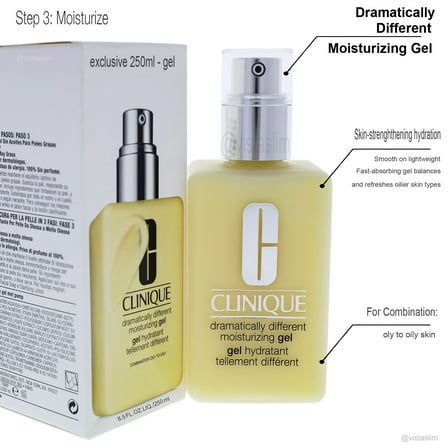 Dramatically Different Moisturizing Gel Jumbo 8.5oz (250ml) by Clinique (Oily 2 Oily Skin)