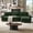 Chenille-Green, variant on COPIAE 123'' Cloud Modular Couch Sofa, Oversized 3 Seat Comfy Sofa For Living Room, Sectional Couches With Ottoman, Detachable Seat Cushion & Backrest Cover, Khaki