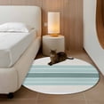 thumbnail image 3 of Teal Aqua Stripes Round Area Rug 4 FT, Non Slip Indoor Outdoor Rug, Modern Ombre Abstract Aesthetics Washable Soft Circular Carpet Non-Shedding Floor Mat for Coffee Table Nursery Foyer Balcony, 3 of 8