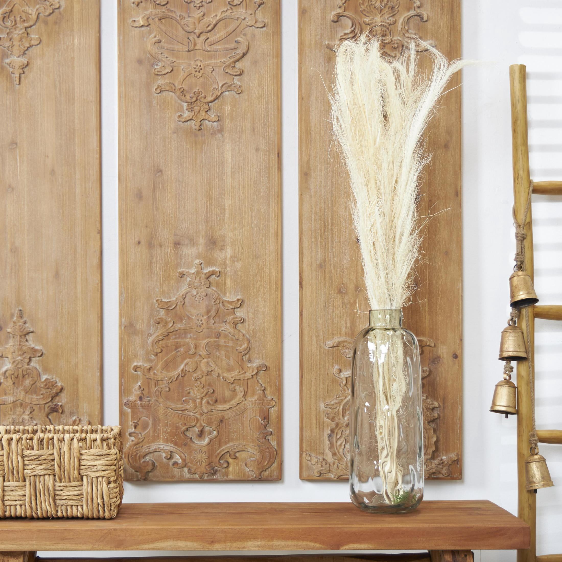 35" Tall Grass Dried Plant Natural Foliage Feather Like Leaves Bouquet with Stems, by DecMode