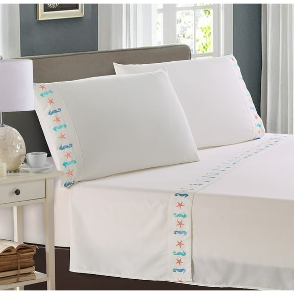 Under the Sea Embroidered Pillowcase Pair