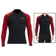 thumbnail image 5 of 1.5mm Neoprene Men Women Wetsuit Tops Jackets Long Sleeves Diving Suits Red XL, 5 of 6