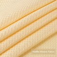 thumbnail image 4 of Lunsy Waffle Kitchen Tier Curtains Short Length Water Repellent Rod Pocket Half Window Covering Curtain for Bathroom Bedroom,yellow,30"x24"x2, 4 of 5