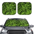 thumbnail image 2 of Haiem Tiny Green Fern Leaves Car Windshield Sun Shade (2 Pieces) Foldable Windshield Sun Shade Car Accessories for Truck SUV Pickup-Large, 2 of 7