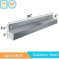 thumbnail image 2 of Express Kitchquip Stainless Steel Speed Rail for Commercial Bar - Under Bar Liquor Bottle Holder & Organizer, 2 of 4