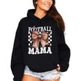 thumbnail image 4 of Football Mama Hoodie for Women Cute Coquette Bow Game Day Football Mom Pullover Sweatshirt, Black Hoodie, M, 4 of 8