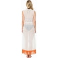 thumbnail image 2 of HAPPY BAY Women's Chiffon Summer Beach Open Front Lightweight Beachwear Duster Kimono Cardigan for Women M-L Ivory_AB867, 2 of 5