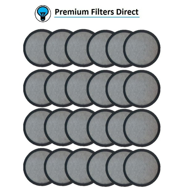(24) Premium Replacement Charcoal Water Filter Disks for All Mr. Coffee