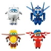 Auldey Toys - Super Wings Transform-a-Bots, Flip, Todd, Agent Chase, and Astra