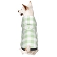 thumbnail image 1 of Fotbe Green Checkboard Sudadera con Estampado para Perros Pequeños – Suéter con Capucha para Mascotas, Tela Suave de Forro Polar con Bolsillo-Medium, 1 of 7