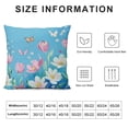 thumbnail image 5 of Nawypu Watercolor Tulips Throw Pillow Covers,Colorful Garden Flowers Butterflies Rustic Style Cushion Covers  for Office Set of ,Farmhouse Style Blue Print Pillowcases Outdoor Pillow Covers, 5 of 5
