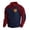 Navy, variant on Men's Raglan Sleeve Stand Collar Sweatshirt, Outdoor Casual Button Front Pullover Top for Fall, Hiking,Army Green,L