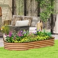 thumbnail image 2 of Outsunny Raised Garden Bed, 7' x 3' x 1' Galvanized Planter Box, Brown, 2 of 10