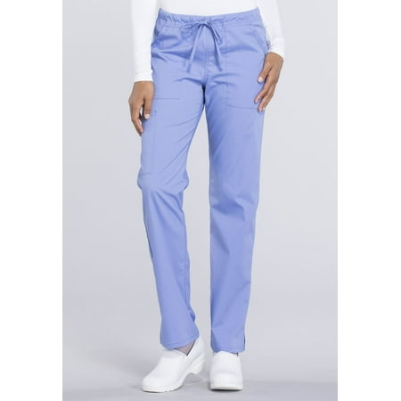 Cherokee Workwear Professionals Women's Scrubs Pant Mid Rise Straight Leg Drawstring WW160