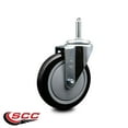 thumbnail image 2 of 5 Inch Black Poly Wheel Swivel 5/8 Inch Threaded Stem Caster Service Caster, 2 of 2