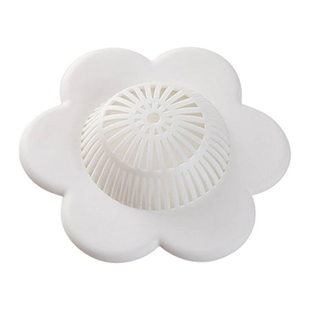 

Effective Shower Drain Covers Sink Strainer Filter Drainage with Suction Cup Simple hair catchers for Bathroom Home Kitchen Household Bathtub White