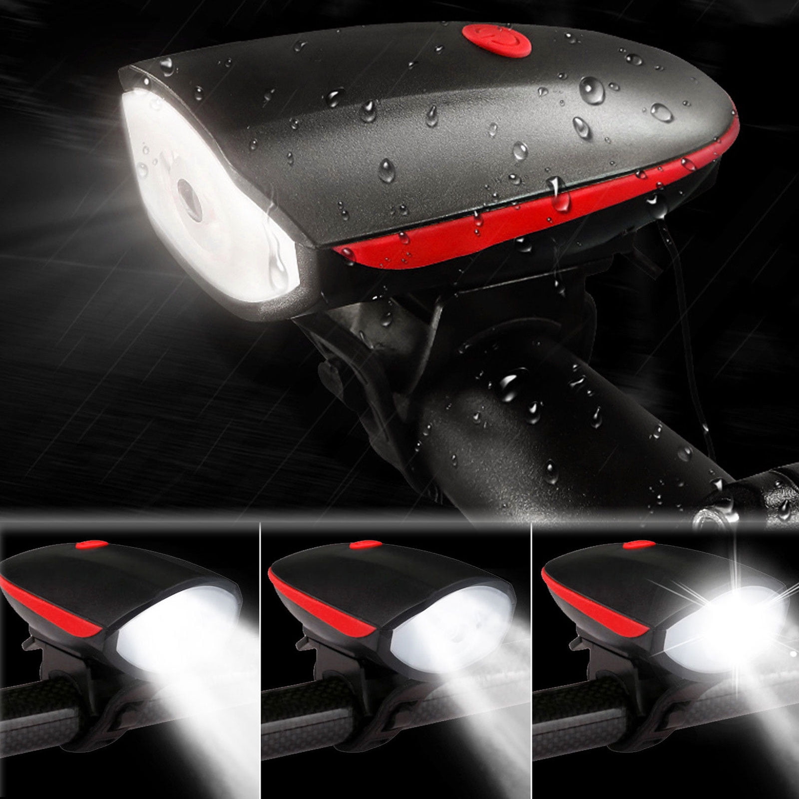 Lumintrail Super Bright USB Rechargeable LED Bike Light Set Headlight Taillight