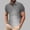 A_ Dark Gray, variant on Men's Short Sleeve Henley Shirt with Contrast Stitching Details, Trendy Design for Casual Outings Orange XXL