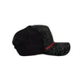 thumbnail image 4 of Top Headwear Rhinestone Green Red Stripe Baseball Cap - Black, 4 of 4