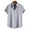 Gray, variant on AXXD Mens Summer Tops,Plaid Beach Retro Button-Up 2023 Short Sleeve Stand-up Collar Blouse For Men's Big&Tall(New Arrivals)
