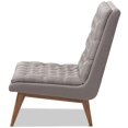 thumbnail image 4 of Baxton Studio Annetha Chaise d'Appoint Capitonnée en Gris, 4 of 9