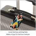thumbnail image 3 of Square 2Pack PU Leather Geometry Cruise Luggage Tag with Privacy Cover and Name ID Tag for Travel Handbags Backpacks Luggage Tags, 3 of 6