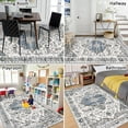 thumbnail image 6 of Findosom 5'x7' Gray Boho Area Rug Vintage Medallion Distressed Non-Shedding Living Room Area Rug 0.6" Thickness Indoor Non Slip Washable Area Rug Soft Throw Rugs Carpet for Entryway Hallway Bedroom, 6 of 8