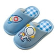 thumbnail image 7 of Hpapadks Boys Slippers Fall Winter Male Life Non Short Warm Comfortable Cute Astronaut Pattern Girl Shoes Blue, 7 of 7