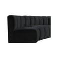 thumbnail image 5 of Meridian Furniture Arc Black Velvet Modular Sectional, 5 of 13