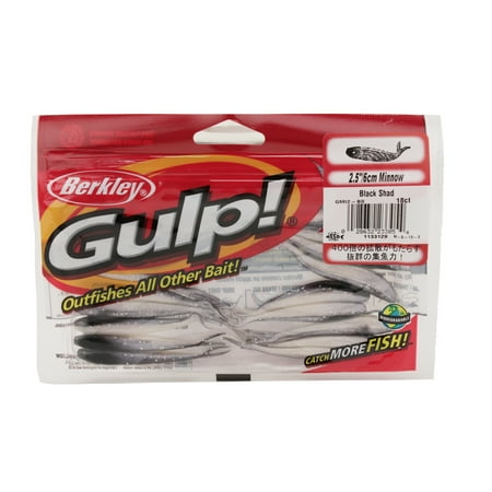 Berkley Gulp Minnow 2.5'', Black, 18pk