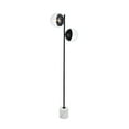 thumbnail image 3 of Eclipse 2 Lights Black Floor Lamp With Clear Glass, 3 of 3