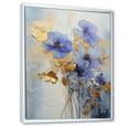 thumbnail image 2 of Designart "Exquisite Violets In Blue And Gold Hues III" Violets Floater Framed Canvas Wall Art, 2 of 5