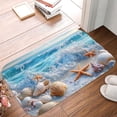 thumbnail image 5 of 1pc Seashells on the Beach Absorbent Non-Slip Bathroom Thickened Flannel Rug Decor,Soft,Quick Drying,Suitable For Indoor/outdoor Use,Bathrooms,Bedrooms,Kitchens,Terrace,Laundry Rooms,16"x24", 5 of 9