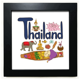thumbnail image 1 of Tailandia símbolo nacional el patron de referencia Mesa de pared con marco cuadrado negro, 1 of 4