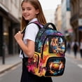 thumbnail image 6 of Garronmavis Color Football Kids Backpack 17 Inch School Backpack for Boys for Grades 3-6 Ages 9-12, Breathable Elementary School Bag with Padded Tablet Sleeve & Multi-Pockets, 6 of 7