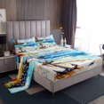 thumbnail image 1 of Erosebridal Nautical Sailing Sheet Set Full, Coastal Sea Bedding Sets Full Size, Retro Anchor Compass Decor, 1 of 7