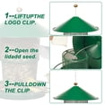 thumbnail image 4 of Petbank Metal Bird Feeder for Outside Hanging, Retractable Squirrel Proof 5lb Capacity Bird Feeders, for Outdoors Hanging Garden Yard, Green, 4 of 9