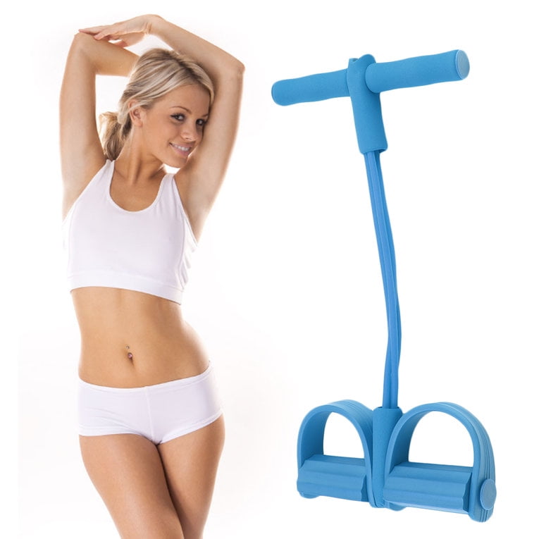 Four Elastic Band Fitness Resistance Exercise Equipment for Yoga Workout by