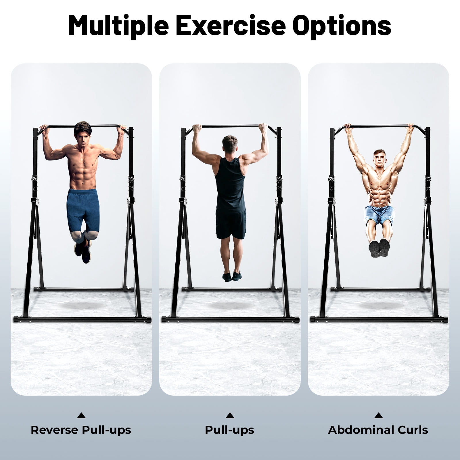 ChicHomey Triangular Pull Up Station,​​Adjustable Home Pull-Up Bar,440.92lbs Capacity,Strength Training Equipment for Home Gym & Fitness​​