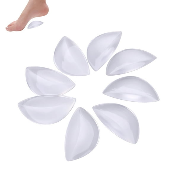 EeaseMX 4 pares de plantillas de gel adhesivas para soporte de arco para pies planos (transparentes)
