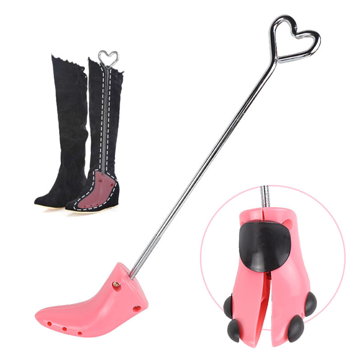 2pcs Womens Plastic Boots Tree Shaper Stretcher Support Shoes Care 
