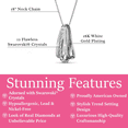 thumbnail image 3 of Cate & Chloe Bella 18k White Gold Plated Pendant Necklace with Swarovski Crystals Gift for Women, 3 of 8