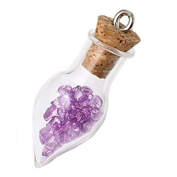 PFDDRW 10 pcs Mini Empty Teardrop-shaped Vials Glass Bottles Vial Charm