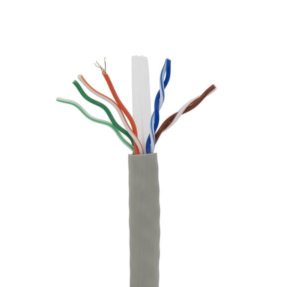Cat6a Ethernet Cable, 10 Gigabit Stranded Copper, UTP (Unshielded Twisted Pair), POE Compliant, 500Mhz, 24 AWG, Spool, 1000 ft, Grayt